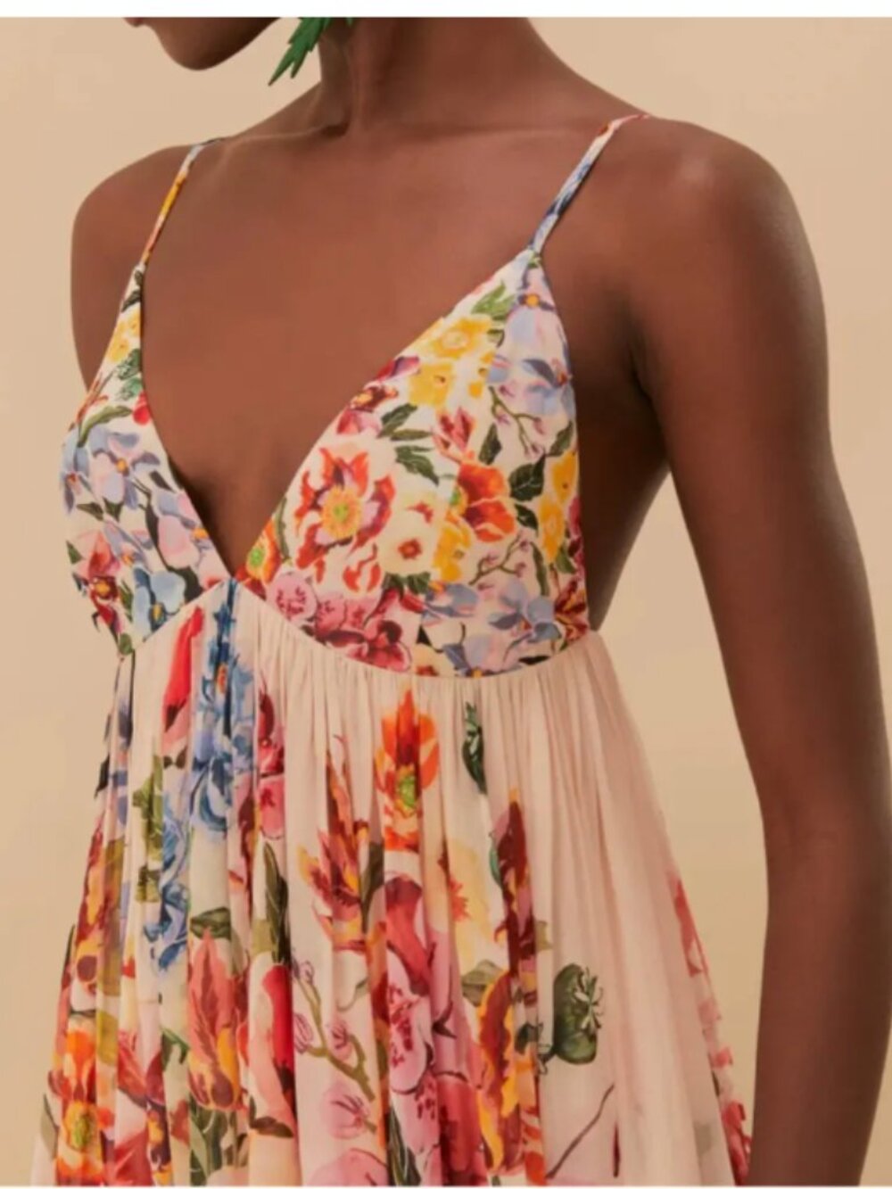 NWT Farm Rio Garden Terrace Pink Maxi Dress Pink - Picture 2 of 4